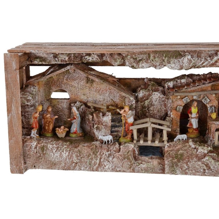 Presepe completo di statue Landi Moranduzzo con capanna e