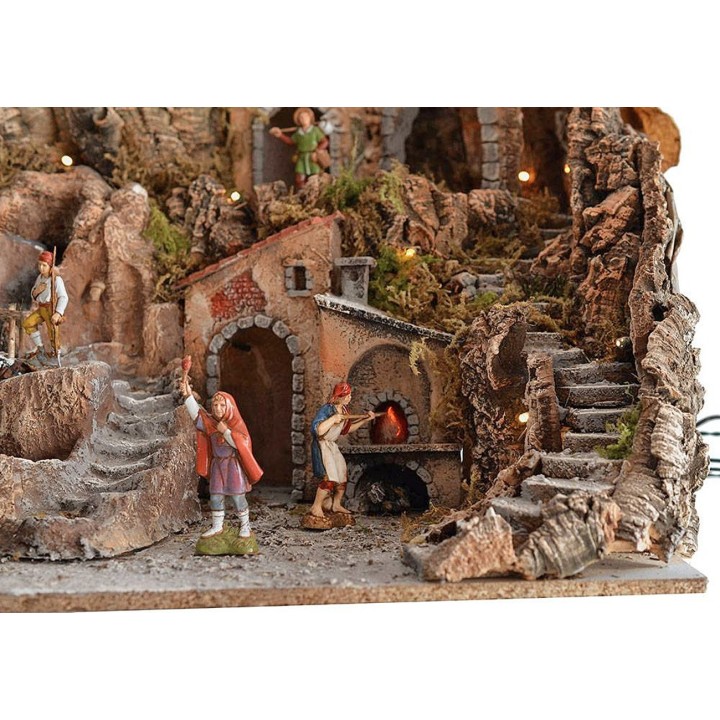 Pesebre completo con estatuas Landi cm 80x45x66 h. 