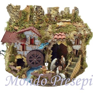 Crib complete with lights and mill
