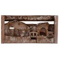Pesebre con cabaña y tienda cm 36x11x18 h