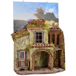 Pesebre con cuadro para colgar de 39,5x19x55 cm h