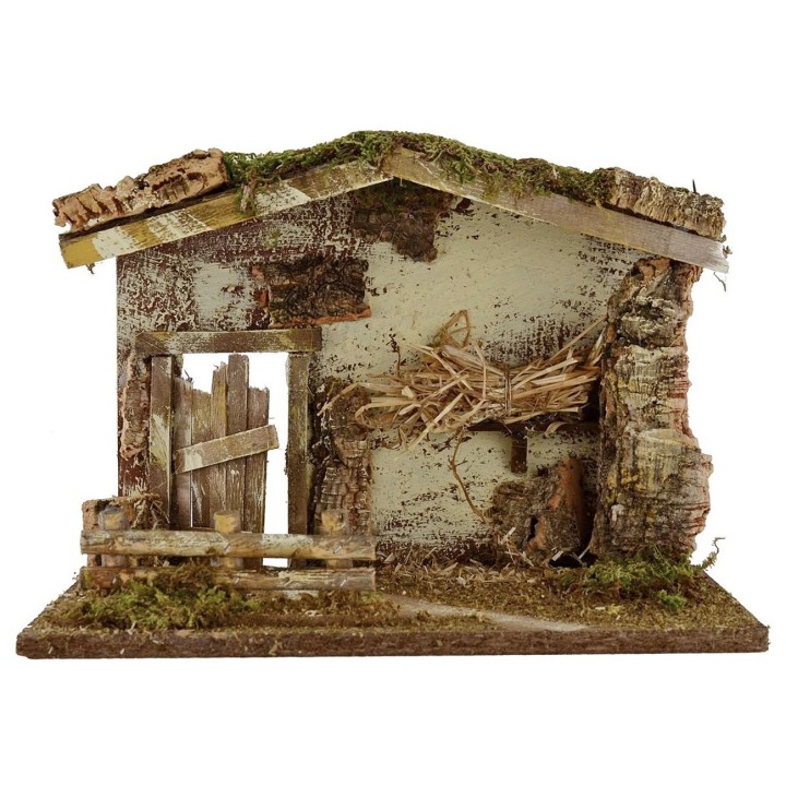 Cabaña de 33x18,5x23,5 cm de altura para Natividad de 10-12 cm