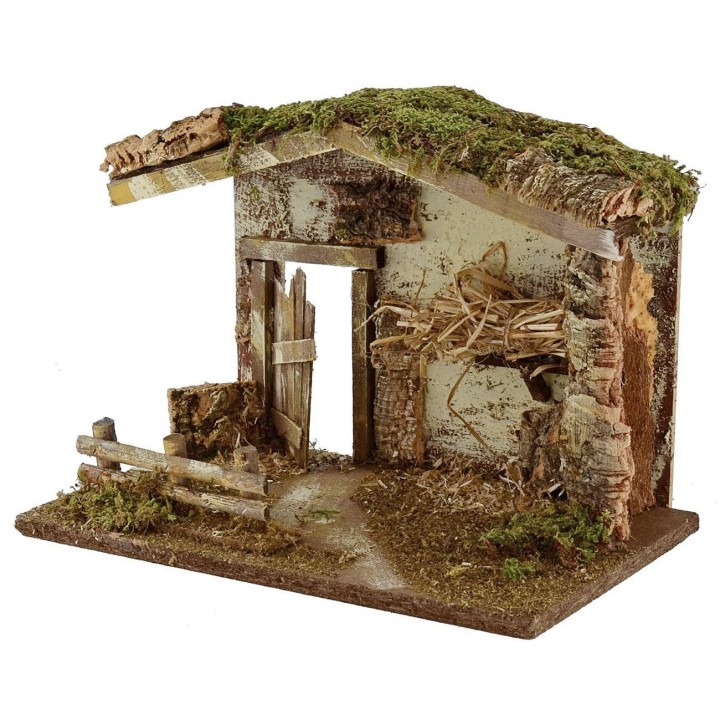 Cabaña de 33x18,5x23,5 cm de altura para Natividad de 10-12 cm