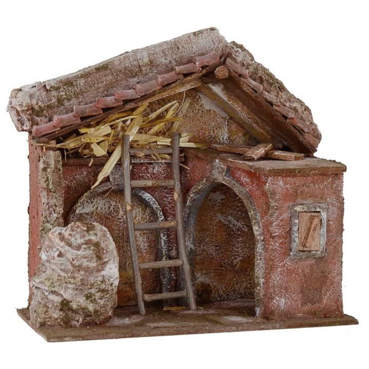 Capanna con archi cm 24x14,5x23,5 h per Natività da 10 cm