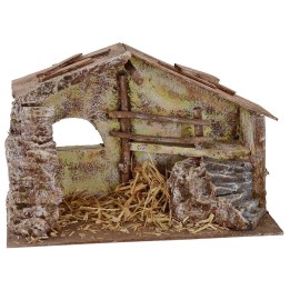 Cabaña con escalera y establo de 29x14,5x18,5 cm de altura para