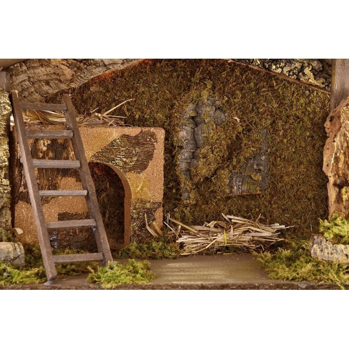 Capanna illuminata cm 49,5x23x35 h per statue da 15-20 h cm