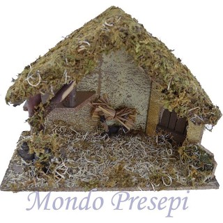 Cabaña de madera y corcho de 35x16,5x24 cm