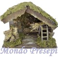 Capanna presepe con mangiatoia cm 33X18X23
