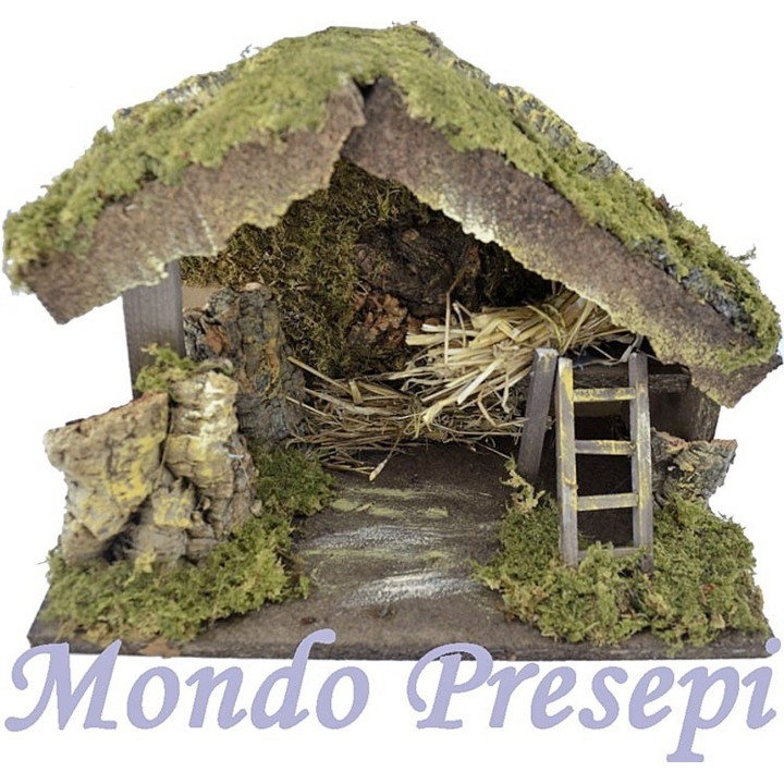 Hut with manger cm 33X18X23