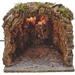 Gruta iluminada belén cm 30x30x23 h.