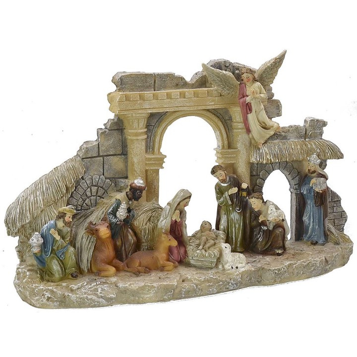 Temple with Nativity cm 29X6,5X18 h
