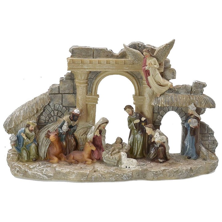 Temple with Nativity cm 29X6,5X18 h