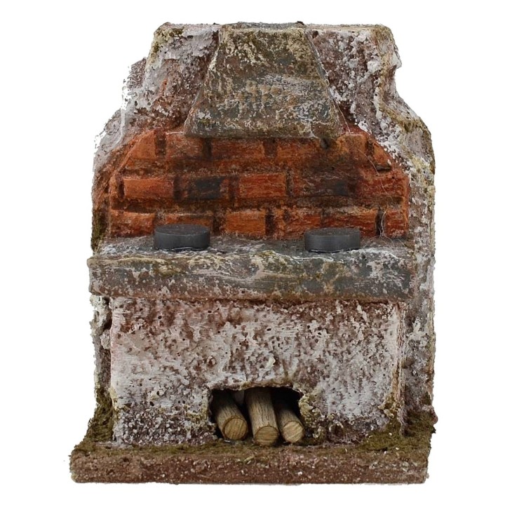 Cucina con cappa per presepe cm 6x4x7,5 h. 