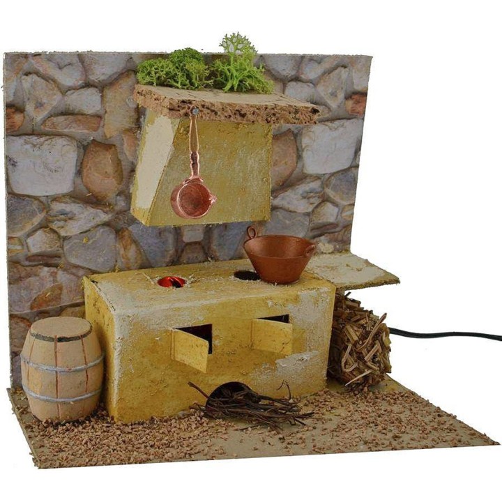 Cucina con forno funzionante cm 19x14x16 h.