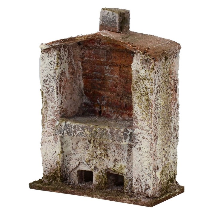 Horno con chimenea central para belén de 7x3x9 cm de altura