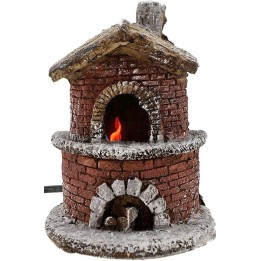Forno in resina funzionante presepe cm 11,5x11x15,5 h.