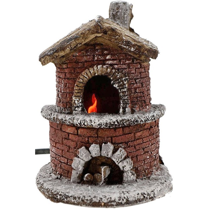 Forno in resina funzionante presepe cm 11,5x11x15,5 h.