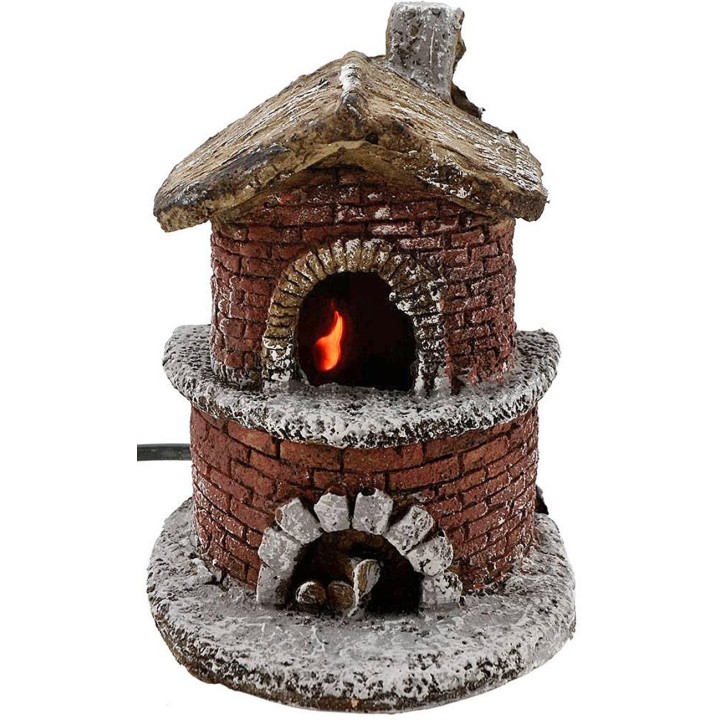 Forno in resina funzionante presepe cm 11,5x11x15,5 h.