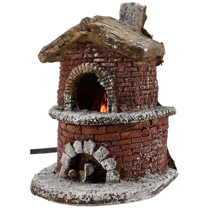 Forno in resina funzionante presepe cm 11,5x11x15,5 h.