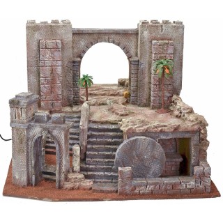 Presepe Pasquale illuminato cm 54X50X41,5 h