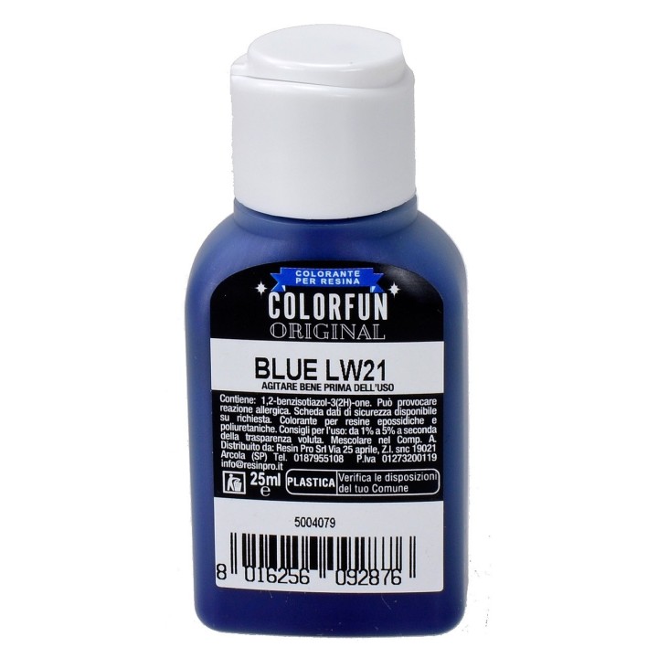 25 ml dye for water effect resin in the following colors: