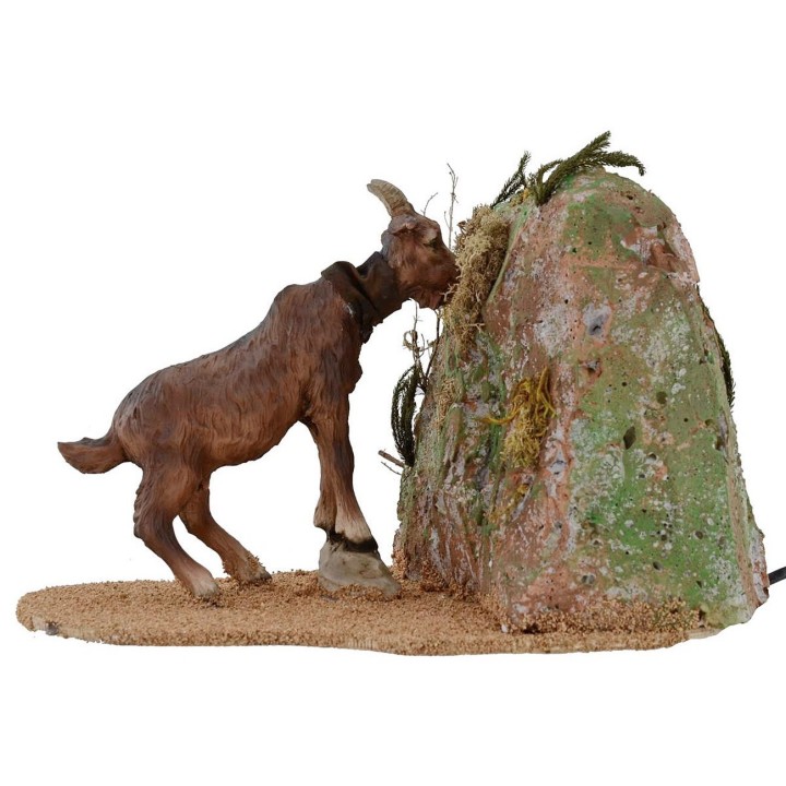 Capra marrone che mangia serie 30 cm in movimento per statue di