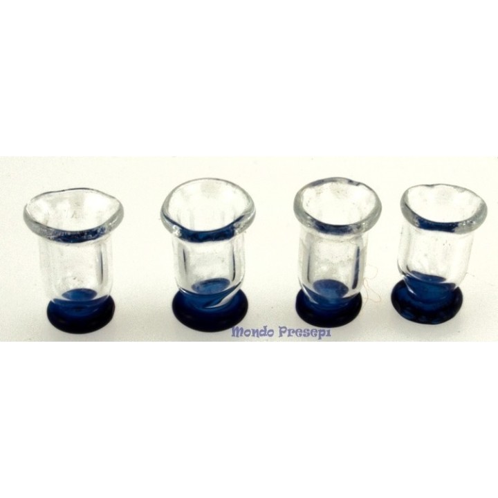 Juego de 4 vasos de vidrio