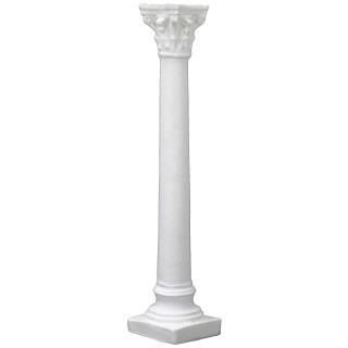 Colonna liscia in resina 9,8 cm