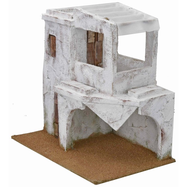 Arab house with portico cm 29x19x28, 5 h