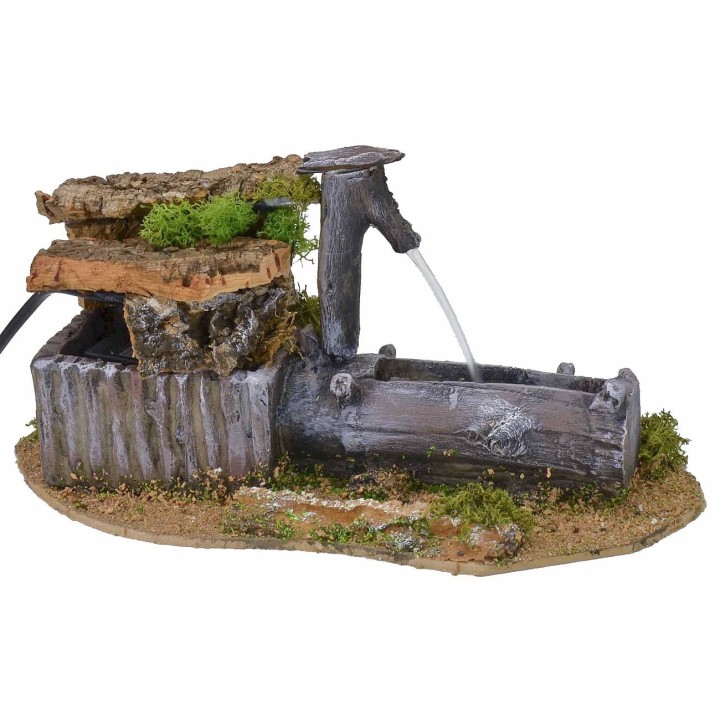 Fuente de tronco en funcionamiento de 14x25x13 cm h
