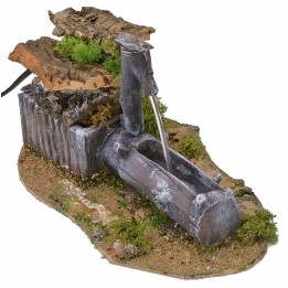 Fuente de tronco en funcionamiento de 14x25x13 cm h