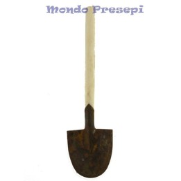 Pala oxidada de madera de 8 cm de altura.