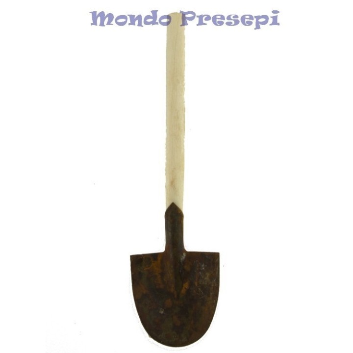 Pala oxidada de madera de 8 cm de altura.