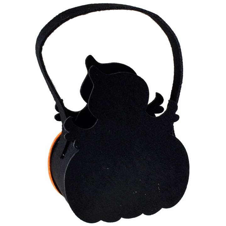 Cestino zucca e fantasma per Halloween cm 14x7x17 h