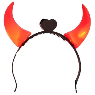 Diadema con cuernos iluminados para Halloween