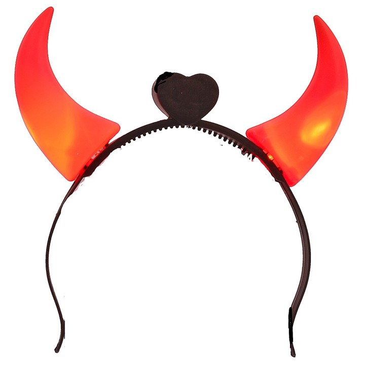 Headband with illuminated horns for Halloween