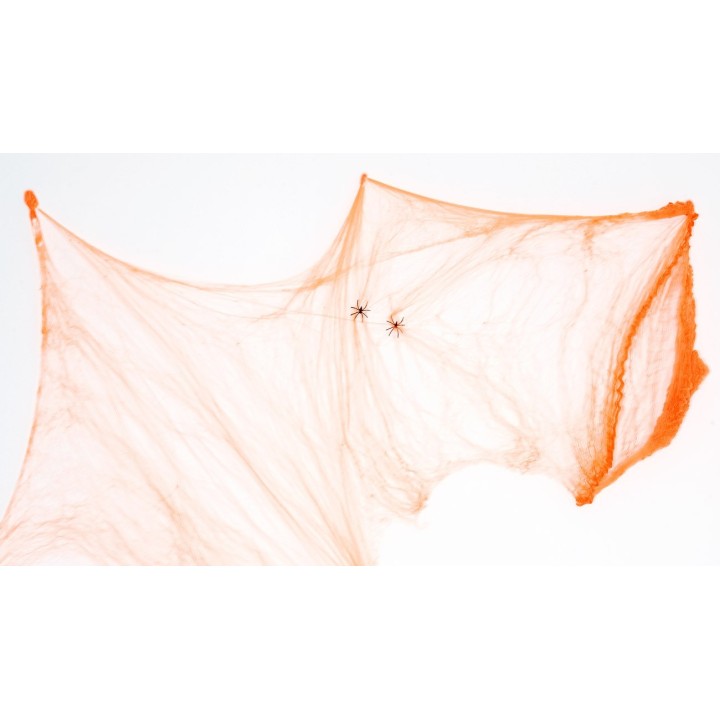 White spider web with spiders for Halloween 40 gr.