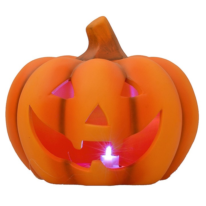 Calabaza con luces LED que cambian de color a pilas para