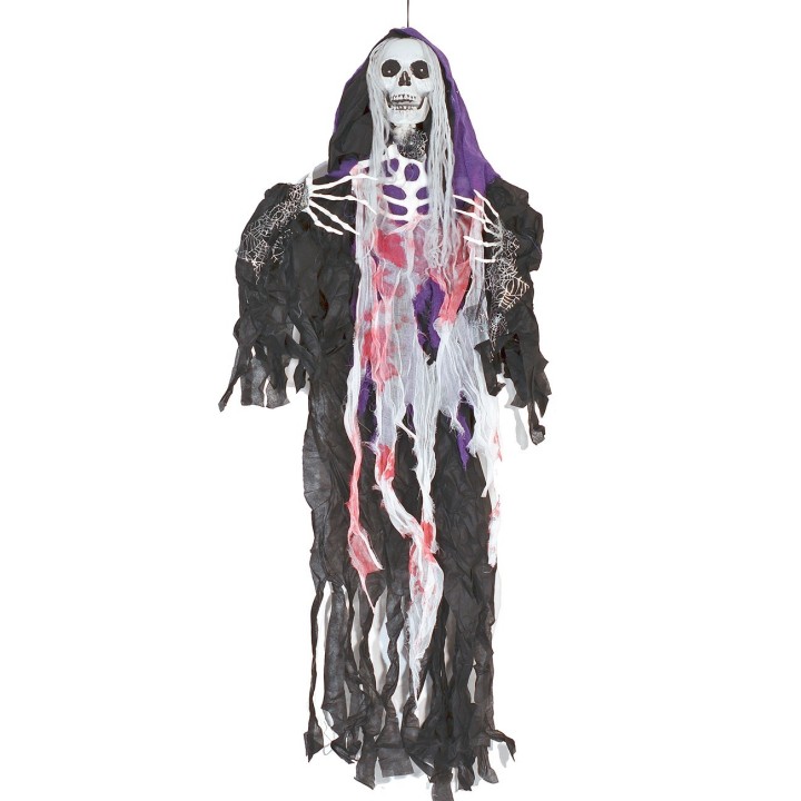 Fantasma monstruo colgante con luces y sonido Halloween h 160 cm