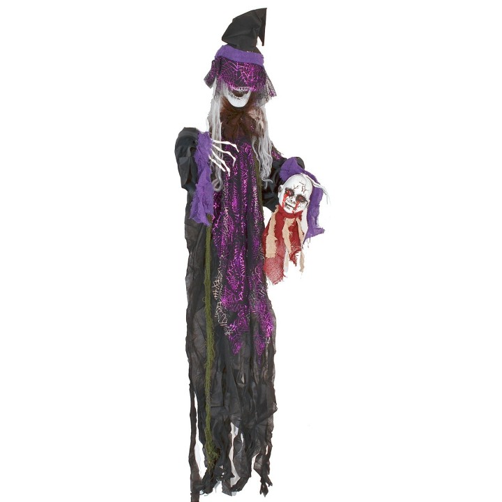 Ghost monster with head in hand lights and sounds Halloween h