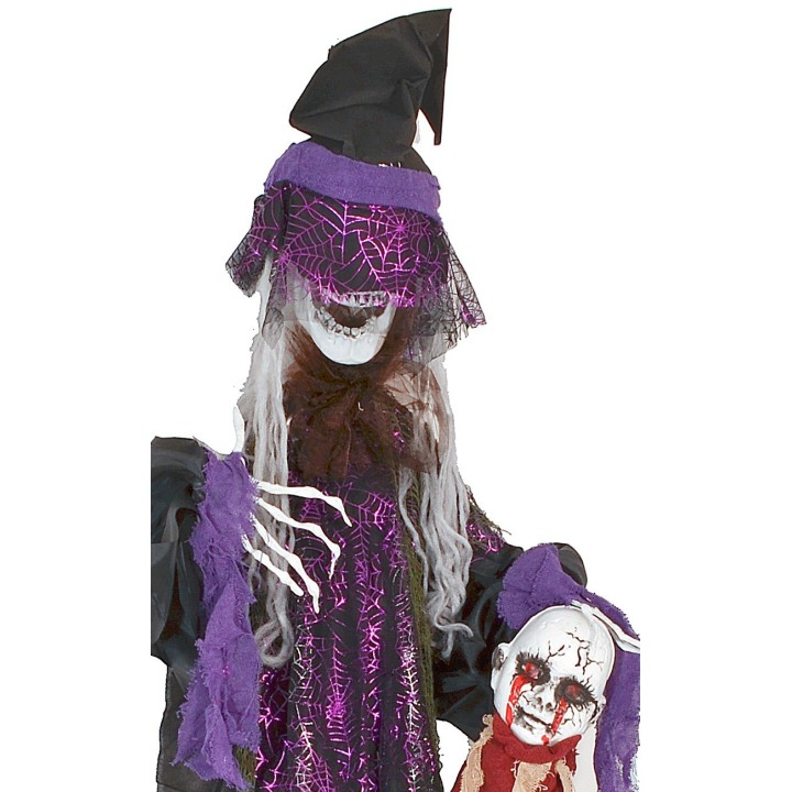 Mostro fantasma con testa in mano luci e suoni Halloween h 185