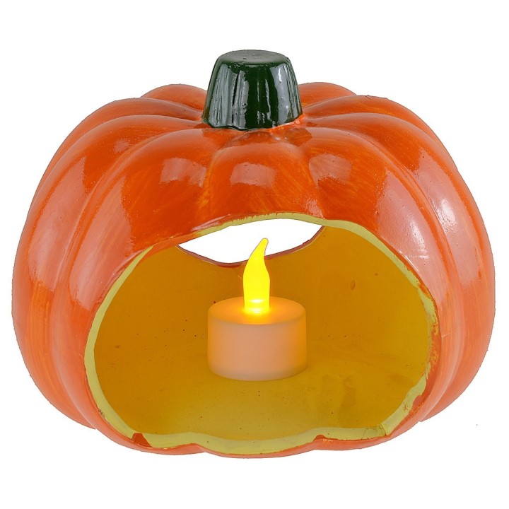 Zucca portacandele per Halloween cm 18x15 h