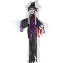 Mostro fantasma con testa in mano luci e suoni Halloween h 185