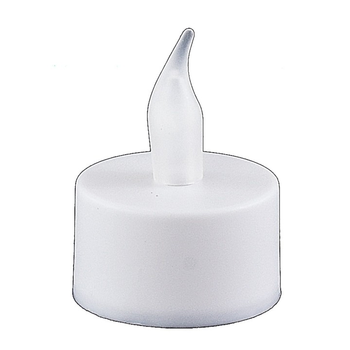 Vela blanca ø 3,7 cm con llama tealight a batería
