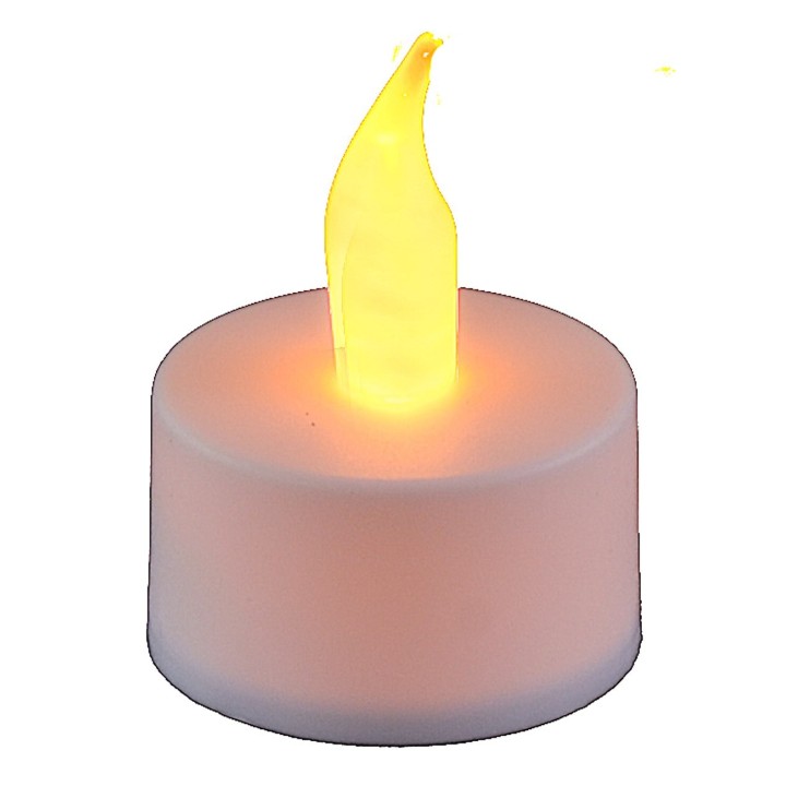 Vela blanca ø 3,7 cm con llama tealight a batería