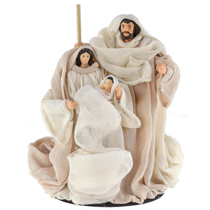 Nacimiento con ropa de tela cm ø 10x16,5 h