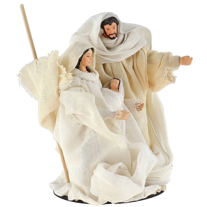 Natividad con ropa de tela cm ø 10x16,5 h