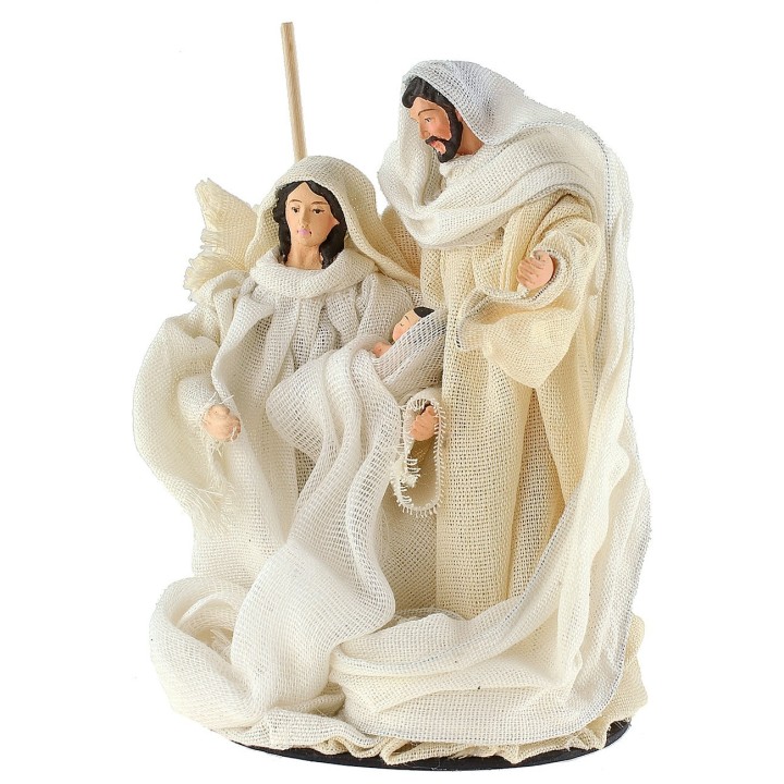 Nativity with fabric clothes cm ø 10x16.5 h