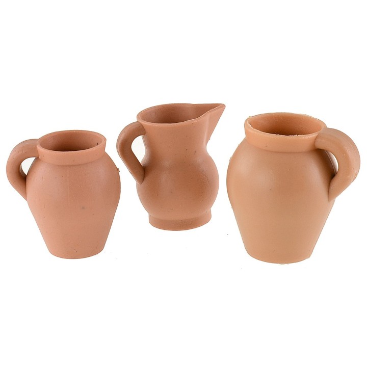 Set of 3 amphorae h 3-3.5 cm