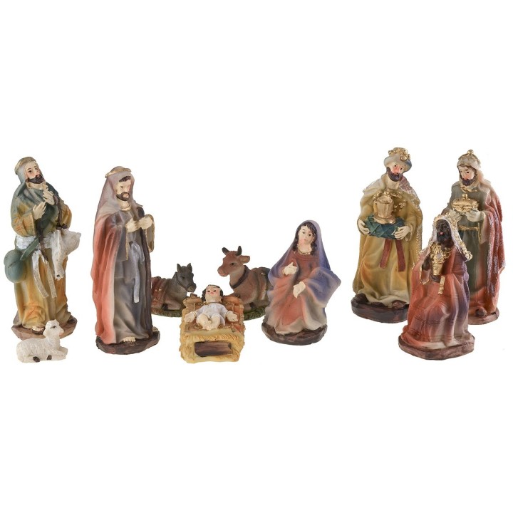 Natividad 10 sujetos serie 12 cm en resina